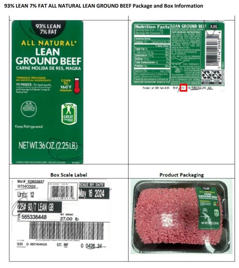 Raw Non Intact Cargill Meat Solutions Recalls Ground Beef Products Due to Possible E ...